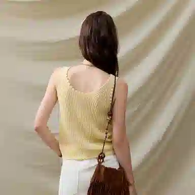 谜秀 针织纯色通勤背心 女款