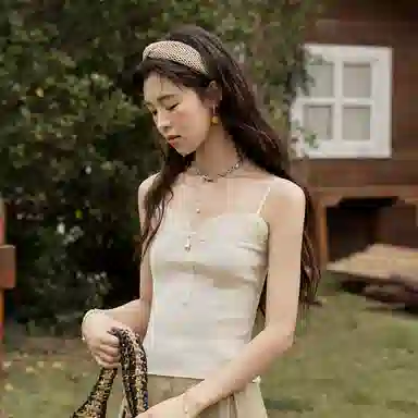 谜秀 蕾丝羊毛夏季通勤吊带背心 女款