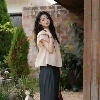 谜秀 复古深蓝夏季通勤长裤牛仔裤 女款