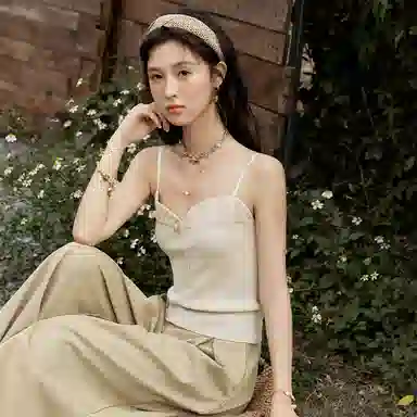 谜秀 蕾丝羊毛夏季通勤吊带背心 女款