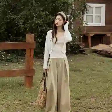 谜秀 蕾丝羊毛夏季通勤吊带背心 女款