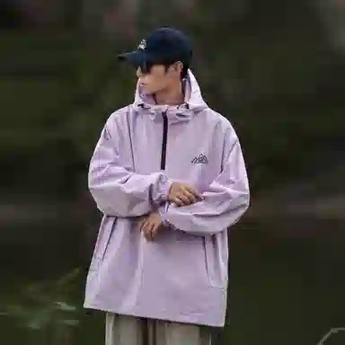 雅鹿  山系系列户外出行徒步登山旅行纯色简约时尚拉链连帽长袖滑雪  防风透气耐磨保暖防水冲锋衣 男女同款