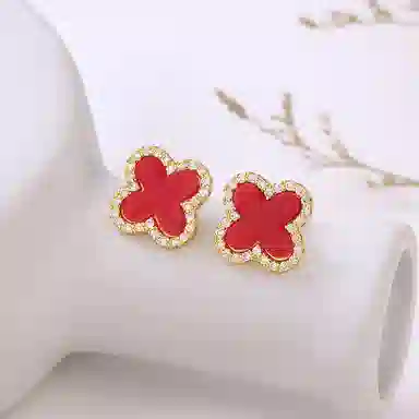SINCE BEAUTY Four Leaf Clover Stud Earrings