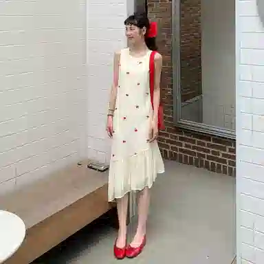 缪斯的诱惑 法式碎花裙子女夏季爆款气质漂亮高级感长裙吊带连衣裙 女款