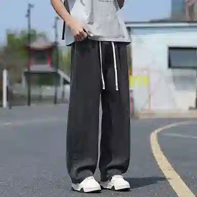 Menin Summer Lightweight Cool Loose Straight Denim Pants