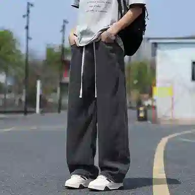 Menin Summer Lightweight Cool Loose Straight Denim Pants