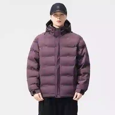 么宁 秋冬季长袖保暖棉衣纯色连帽防寒休闲外套简约百搭舒适面包服潮流时尚棉服 男女同款