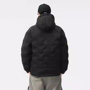 么宁 秋冬季长袖保暖棉衣褶皱感纯色连帽防寒休闲外套简约百搭舒适面包服潮流时尚棉服 男女同款