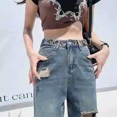 如续 时尚简约舒适牛仔裤 女款