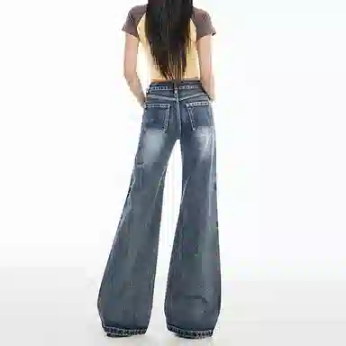 如续 简约百搭舒适时尚牛仔裤 女款