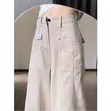 如续 慵懒松弛感高腰直筒牛仔裤 女款