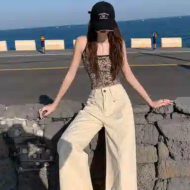 如续 百搭时尚气质高腰牛仔裤 女款