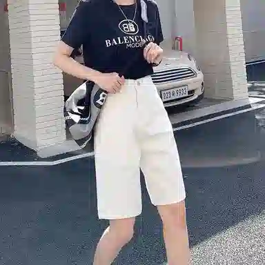 如续 休闲简约通勤时尚牛仔短裤 女款