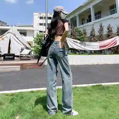 如续 时尚简约舒适牛仔裤 女款