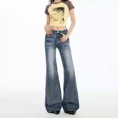 如续 简约百搭舒适时尚牛仔裤 女款