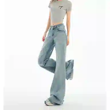 如续 清新优雅百搭时尚舒适牛仔裤 女款