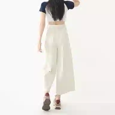 如续 显瘦高腰宽松小个子阔腿裤牛仔裤 女款