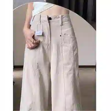 如续 慵懒松弛感高腰直筒牛仔裤 女款