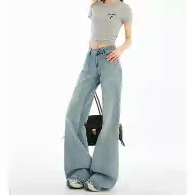 如续 清新优雅百搭时尚舒适牛仔裤 女款