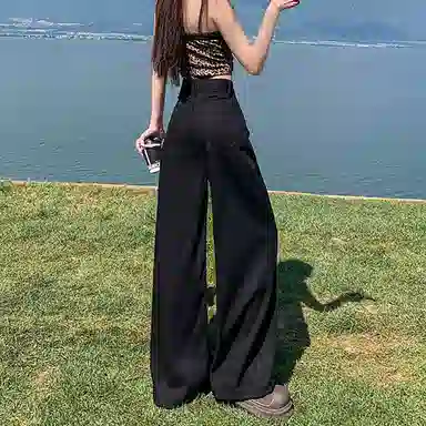 如续 宽松高腰薄款舒适牛仔裤 女款