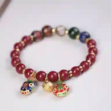 天台山 官方祝福加持夺宝聚财祥佑福兽转财运再造辰砂 朱砂 手串 男女同款情侣款