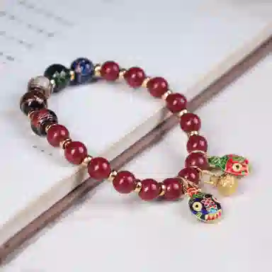 天台山 官方祝福加持夺宝聚财祥佑福兽转财运再造辰砂 朱砂 手串 男女同款情侣款