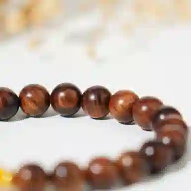 【天台山官方已祝福加持】 天台山 瑞彩吉祥如意福气满满好运转运珠 花梨木 手串 男女同款情侣款