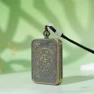 天台山 【天台山官方已祝福加持】天台山藏式国朝唐卡新中式黄财神扎基拉姆好运 合金 吊坠 男女同款情侣款