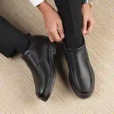 日泰 羊皮 加厚时尚舒适 短靴 男款