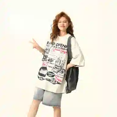 TH FABRICATE Vintage Print T-Shirt