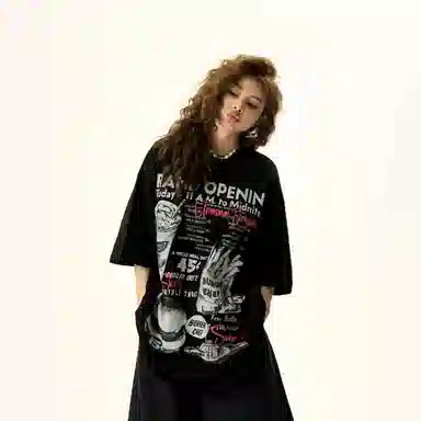 TH FABRICATE Vintage Print T-Shirt