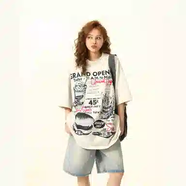 TH FABRICATE Vintage Print T-Shirt