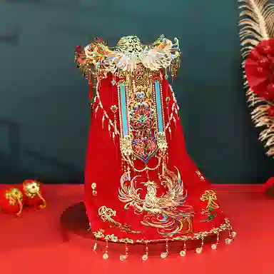 锦象鹤 十里红妆霞帔 拼装模型