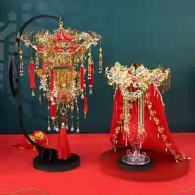 锦象鹤 十里红妆霞帔 拼装模型