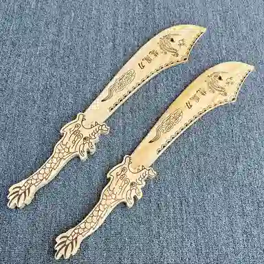 锦象鹤 全木龙凤刀 成品模型