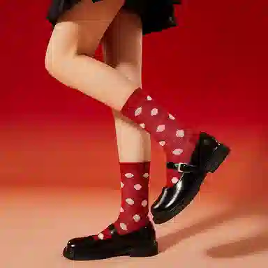 宜而爽 百搭时尚蛇年喜庆鸿运本命年双针双路抗菌弹性袜口不掉跟防臭防滑中筒袜 女款 组合礼袋装