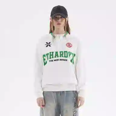 Ed Hardy Logo Print Polo Sweatshirt