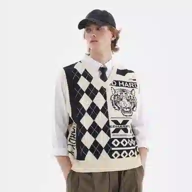 Ed Hardy Logo Sweater Vest