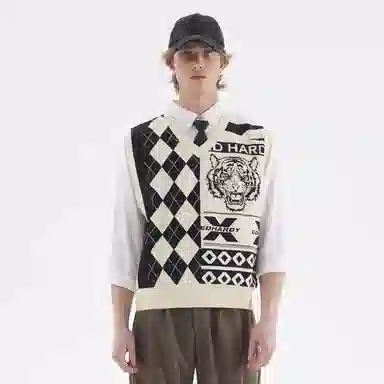 Ed Hardy Logo Sweater Vest