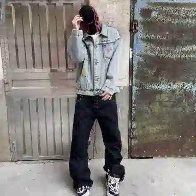 DUKE+DEXTER Vintage Embroidered Denim Jacket