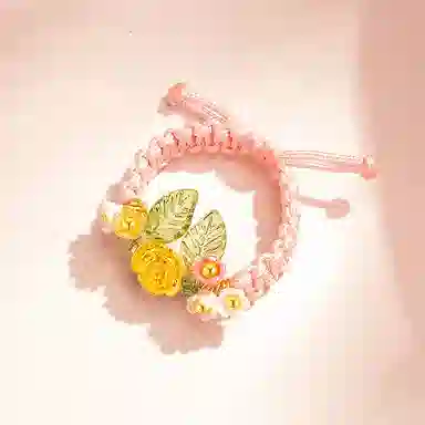 水贝 花仙子 浪漫玫瑰花 精致轻奢浪漫甜美温柔多巴胺 手工编织小众高级感简约百搭#好运 合金 戒指 女款