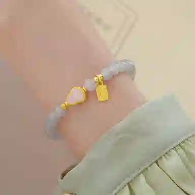 【蓝韵葫芦 赠發财贴】 水贝 新中式国风好运莲莲高品质 日常百搭国潮通勤 福禄双全 海蓝夏日优雅气质感 合金 手串 女款