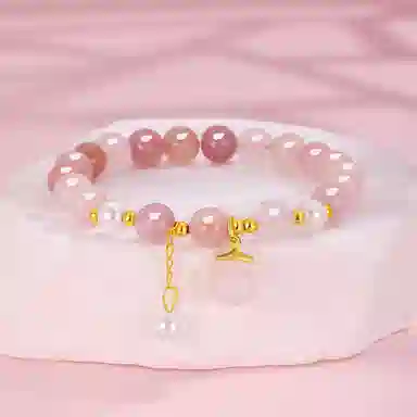 【正源桃花】 水贝 碧波流光 蜜桃 旺运甜美可爱少女精致简约显气质学生好运 玛瑙 手串 女款