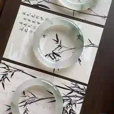 【特级甄选多翠】 水贝 青山黛贵妃宫廷风古典优雅 吉祥如意平安遂顺温润雅韵通勤百搭轻奢质感礼盒 天山翠 手镯 女款