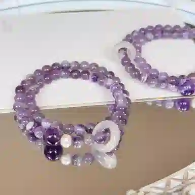 【一夜暴富紫定来财】 水贝 新中式国潮梦幻能量 招财纳福 九紫离火紫气盈门 紫气东来引富奔贵 招财纳福#好运天然 紫水晶 手串 女款