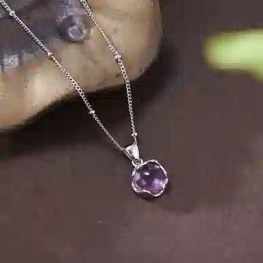 【好运加持 前程似锦】 水贝 连荔枝新中式九紫离火改善磁场 气质高级感百搭通勤贵气精致闪耀日常天然 紫水晶 项链 女款