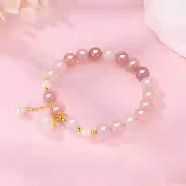 【正源桃花】 水贝 碧波流光 蜜桃 旺运甜美可爱少女精致简约显气质学生好运 玛瑙 手串 女款