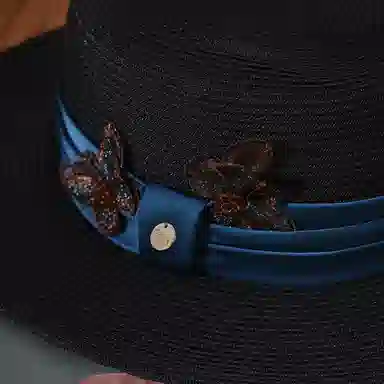 红豆 遮阳帽春夏户外防紫外线可折叠草帽太阳帽 聚酯纤维 防晒帽 女款