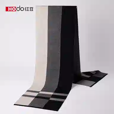 红豆 保暖加厚时尚百搭针织 羊毛 围巾 男款