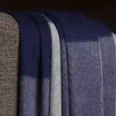 红豆 格子条纹保暖百搭 山羊绒 绒线围巾 男女同款情侣款